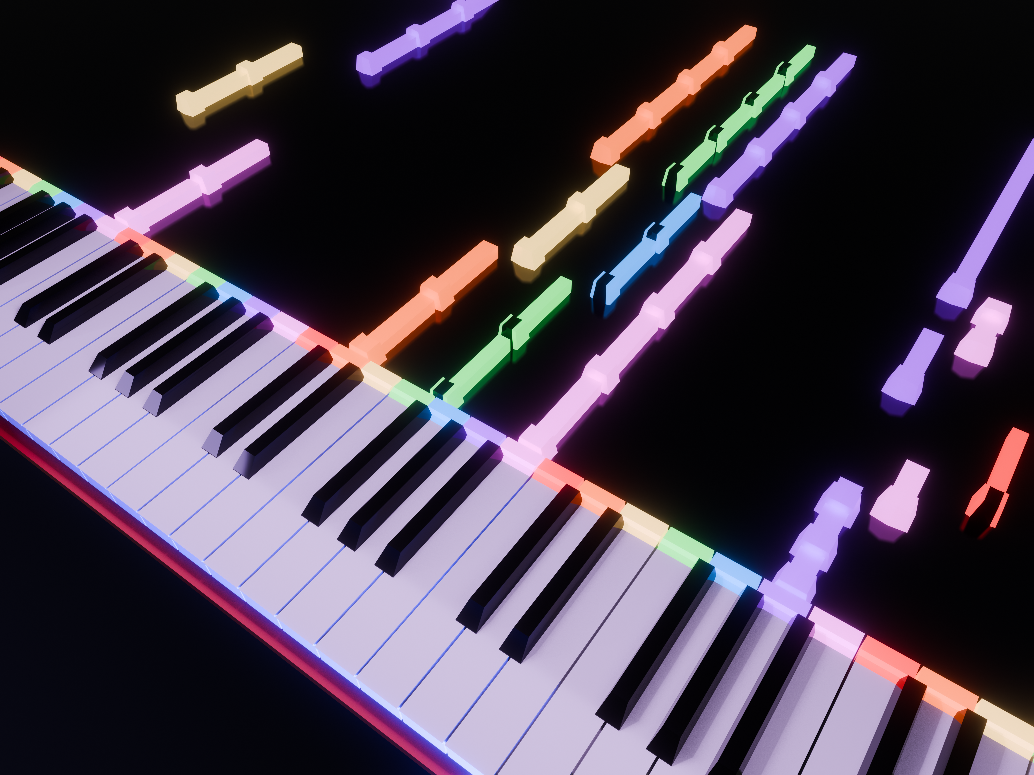 falling notes hero image